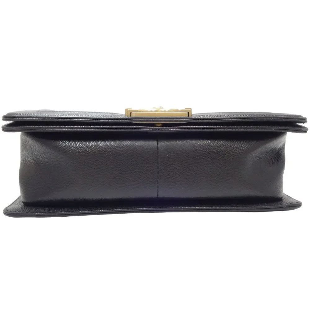Chanel Chain Shoulder Bag Boy Caviar #132918C58B - Picture 4 of 9